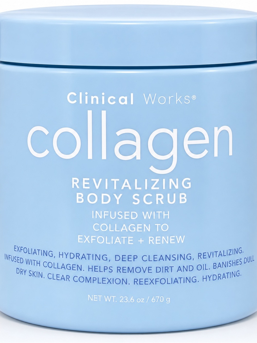 Clinical Works Collagen Revitalizing Body Scrub 23.6 oz Exfoliating Hydrating